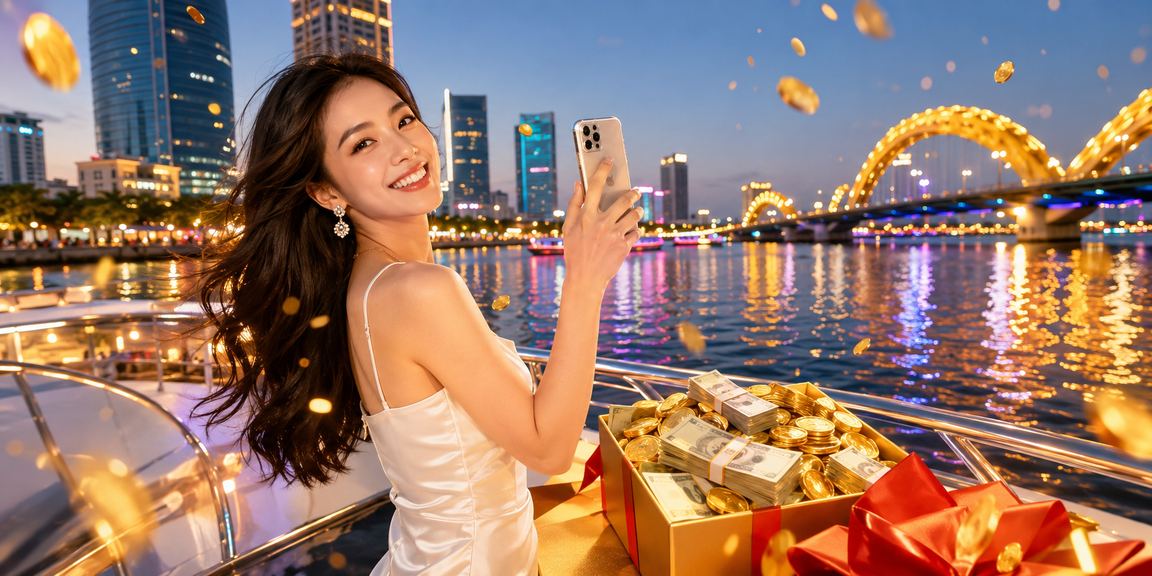 Người chơi trải nghiệm casino mobile tại lễ hội Đà Nẵng